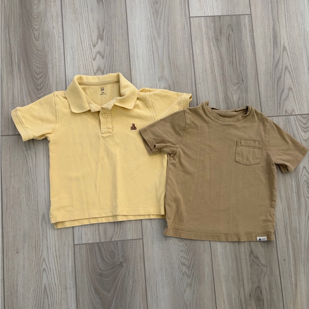 GAP Kids Light Yellow Polo with Bear Embroidery - Picture 6 of 6